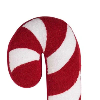 C & F Home C&f Home Candy Cane Shaped Christmas Throw Pillow, 11" X 25" In Red
