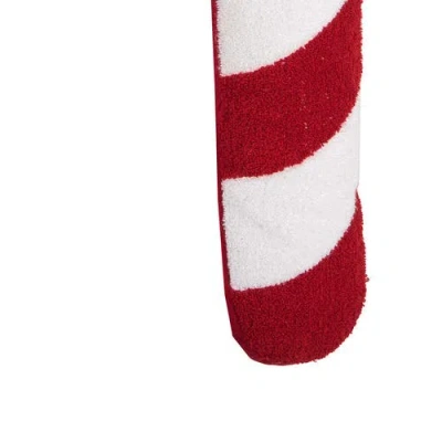 C & F Home C&f Home Candy Cane Shaped Christmas Throw Pillow, 11" X 25" In Red