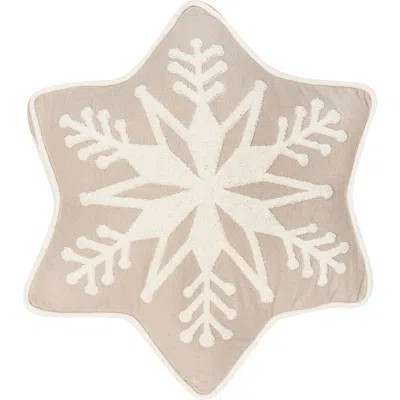 C & F Home C&f Home Snowflake Shaped Tufted Christmas Throw Pillow, 18" X 18" In Brown