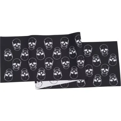 C & F Home C&f Home Skeleton Skulls Pattern Halloween Reversible Decorative Table Runner 14" X 72" In Black