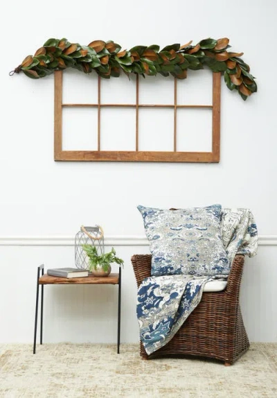 C & F Home C&f Home 50" X 60" Saanvi Cream & Blue Cotton Super Soft Cozy Accent Throw Blanket In Blue