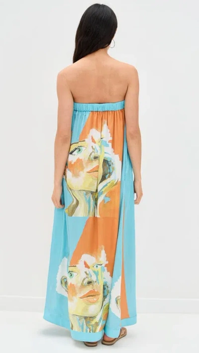 Dur Doux Kesi Strapless Maxi Dress Golden Hour In Multi