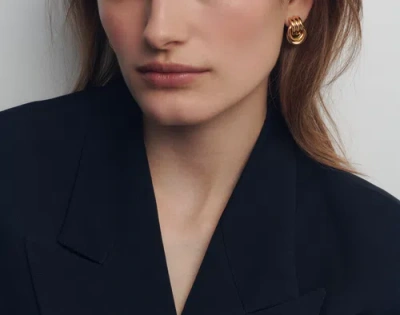 Heaven Mayhem Baby Knot Multi Row Drop Earrings In Gold