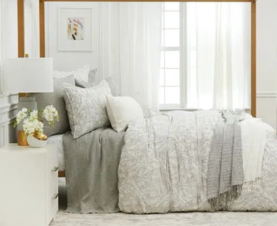 Elisabeth York Eva Stone Throw Blanket In Gray