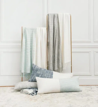 Elisabeth York Eva Stone Throw Blanket In Gray