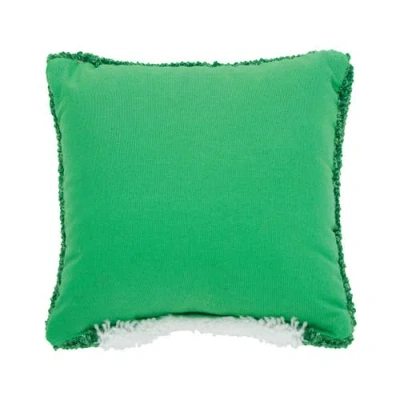 C & F Home C&f Home Christmas Peek-a-boo Santa On Green Background Small Petite Accent Hooked Throw Pillow, 8"  In Green
