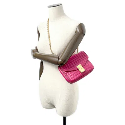 Pre-owned Celine Pink Leather Shoulder Bag ()