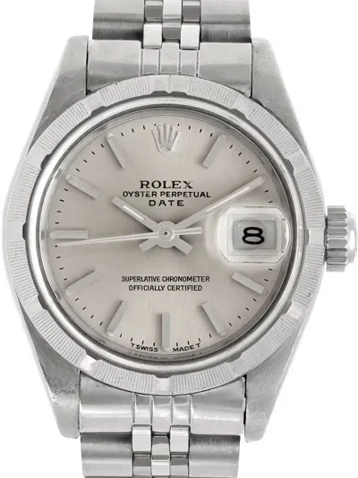 Pre-owned Rolex Date 42mm In Silver
