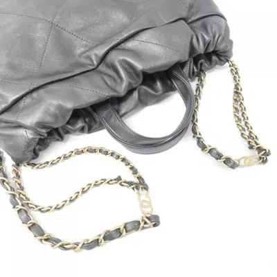 Pre-owned Chanel Gray Leather Backpack ()