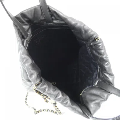 Pre-owned Chanel Gray Leather Backpack ()