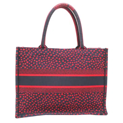 Pre-owned Dior Christian  Black Red Color Canvas Tote Bag ()