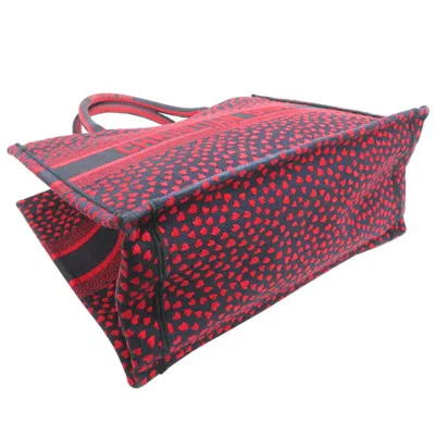 Pre-owned Dior Christian  Black Red Color Canvas Tote Bag ()