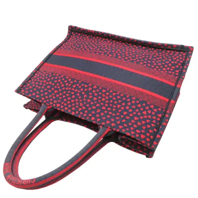 Pre-owned Dior Christian  Black Red Color Canvas Tote Bag ()