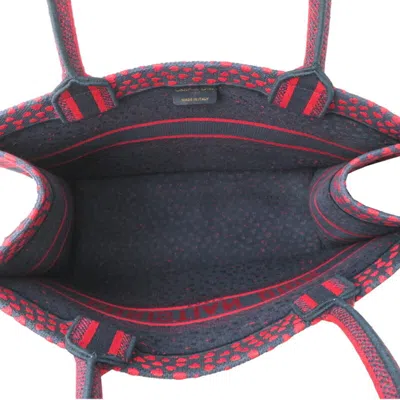 Pre-owned Dior Christian  Black Red Color Canvas Tote Bag ()
