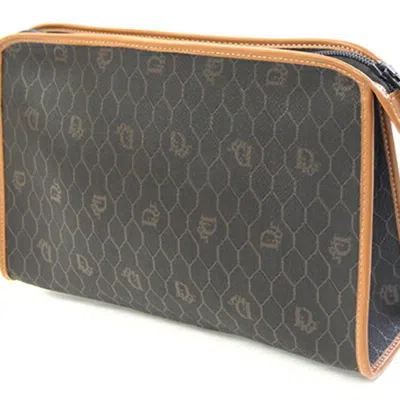 Pre-owned Dior Christian  Brown Pvc Leather Clutch Bag ()