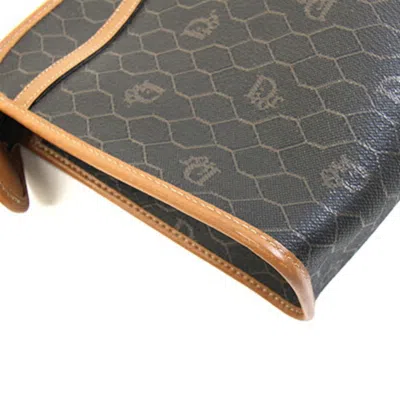 Pre-owned Dior Christian  Brown Pvc Leather Clutch Bag ()