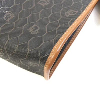 Pre-owned Dior Christian  Brown Pvc Leather Clutch Bag ()