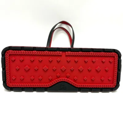 Pre-owned Christian Louboutin Black Red Color Leather Tote Bag ()