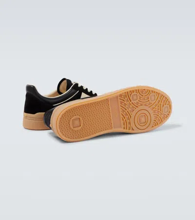 Valentino Garavani Upvillage Suede And Leather Sneakers In Black
