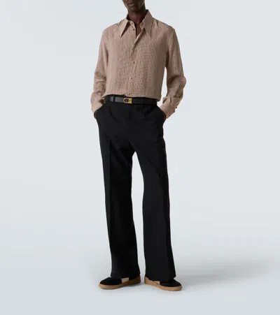 Valentino Garavani Upvillage Suede And Leather Sneakers In Black