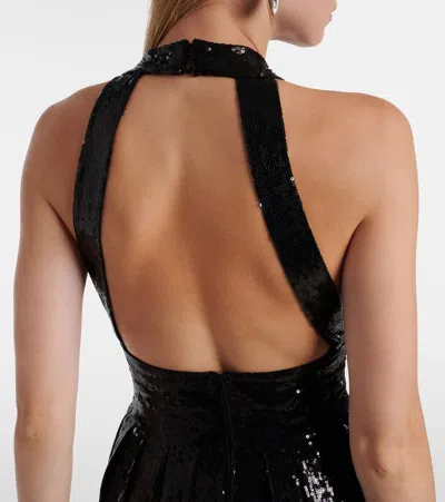 Elie Saab Open-back Sequined Tulle Gown In Black