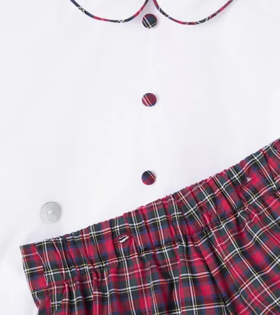 La Coqueta Baby Pablo Set Of Cotton Blouse And Shorts In Multi