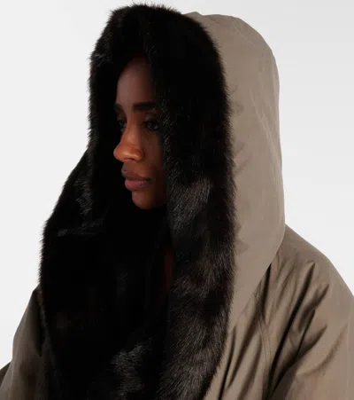 Magda Butrym Cotton Wrap Coat In Animal Print