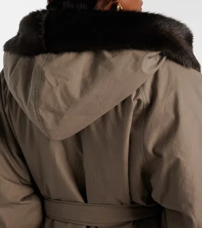 Magda Butrym Cotton Wrap Coat In Animal Print