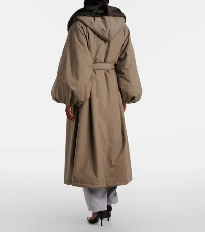 Magda Butrym Cotton Wrap Coat In Animal Print