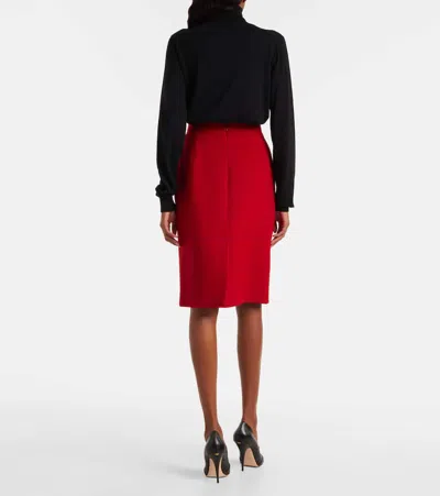 Valentino High-rise Wool-blend Tweed Pencil Skirt In Animal Print