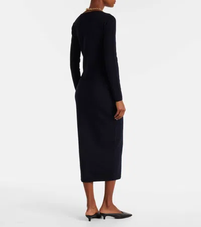 Max Mara Sophia Wool-blend Midi Dress In Animal Print