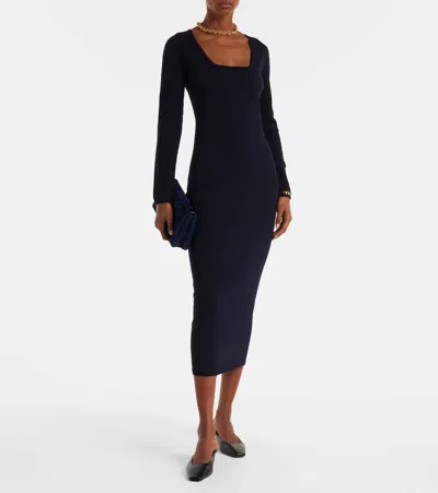 Max Mara Sophia Wool-blend Midi Dress In Animal Print