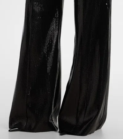 亮片缎布阔腿裤