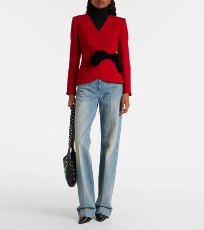 Valentino Wool Jacket In Red