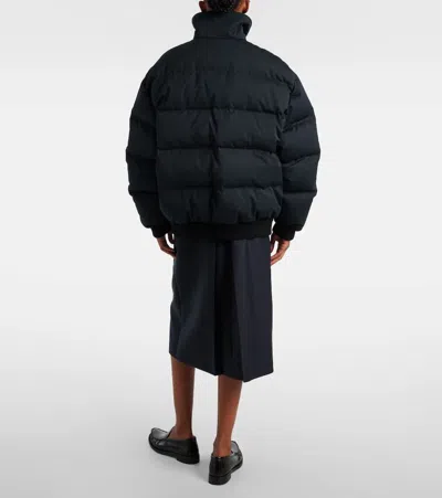 Prada Logo Down Jacket In Black