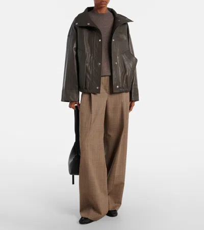 Rohe Reinvented Leather Jacket Earth In Brown