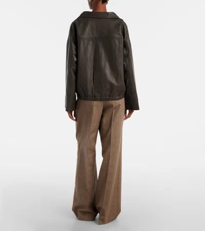 Rohe Reinvented Leather Jacket Earth In Brown