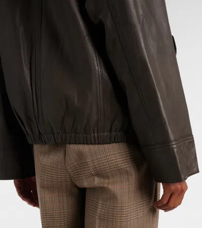 Rohe Reinvented Leather Jacket Earth In Brown