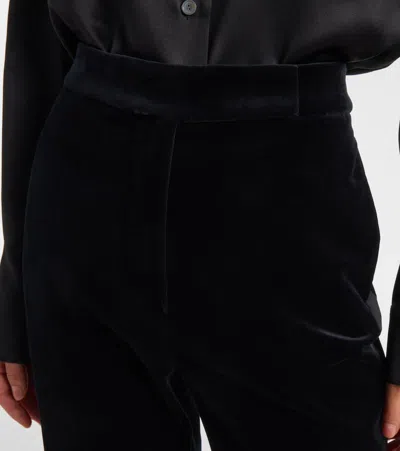 Max Mara Tailored Trousers With Flared Leg And Front Crease In Black