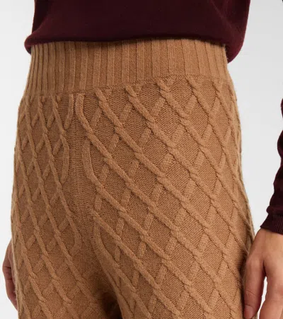 Max Mara Pevera High-rise Wool Wide-leg Pants In Brown