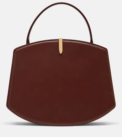 Savette Florence Mini Embellished Leather Tote In Brown