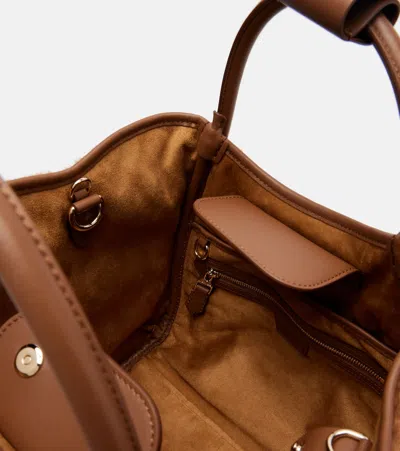 Max Mara Small Tmarin Teddy Top Handle Bag In Brown