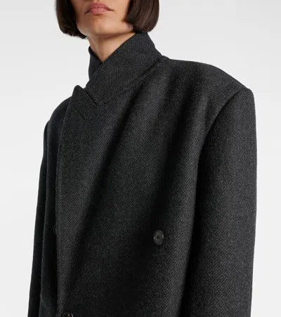 The Row Hariet Coat In Virgin Wool And Cashmere In Gray