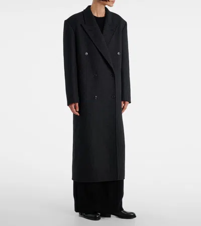 The Row Hariet Coat In Virgin Wool And Cashmere In Gray