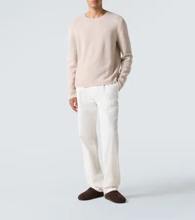 The Row Nikola Wool Sweater In Neutral