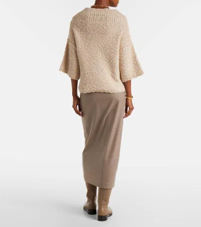 Max Mara Eccelso Alpaca And Wool-blend Sweater In Neutral