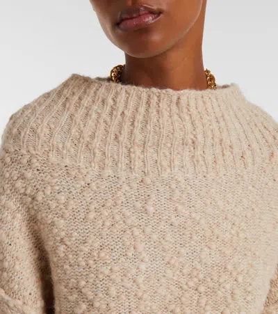 Max Mara Eccelso Alpaca And Wool-blend Sweater In Neutral