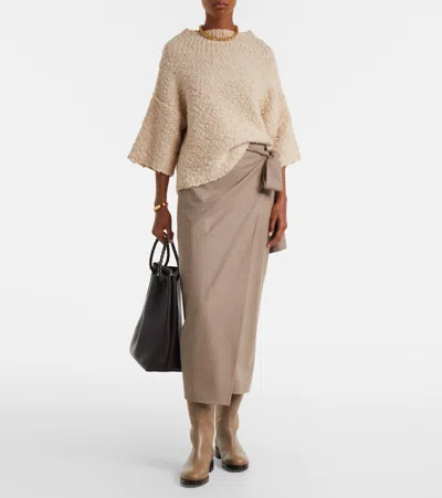 Max Mara Eccelso Alpaca And Wool-blend Sweater In Neutral