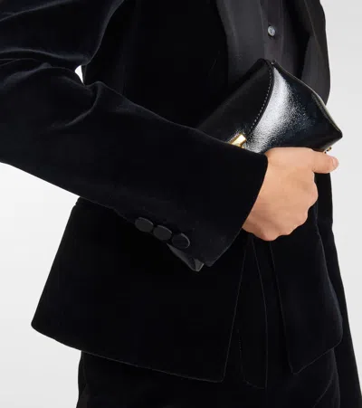 Max Mara Eolie Peak-lapel Velvet Tuxedo Jacket In Black