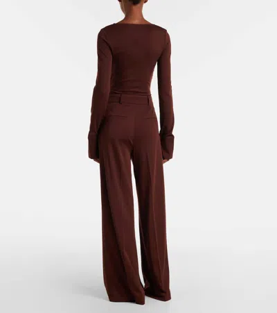 Max Mara Pants "plava Piano" In Burgundy